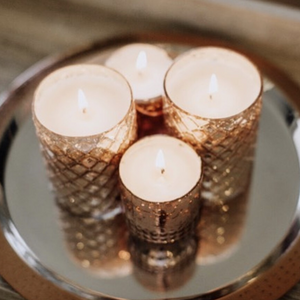 Mame Soy Candle, Rose Gold and Glass Candle